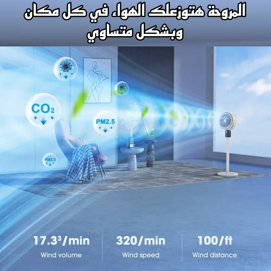 مروحة دائرية متعددة الإتجاهات (كهرباء أو شحن)