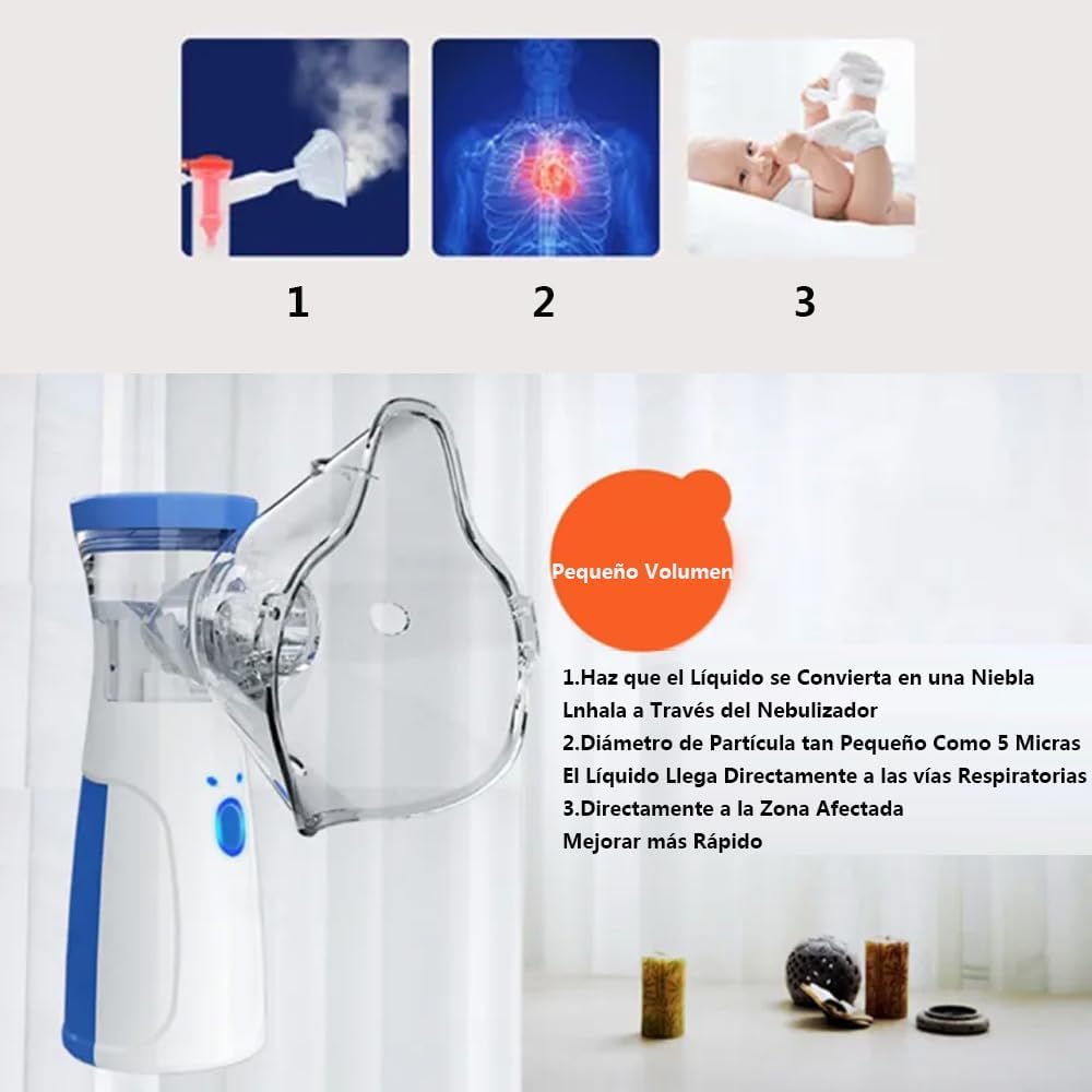 🌬️ جهاز استنشاق البخار المنزلي للأطفال – MESH NEBULIZER