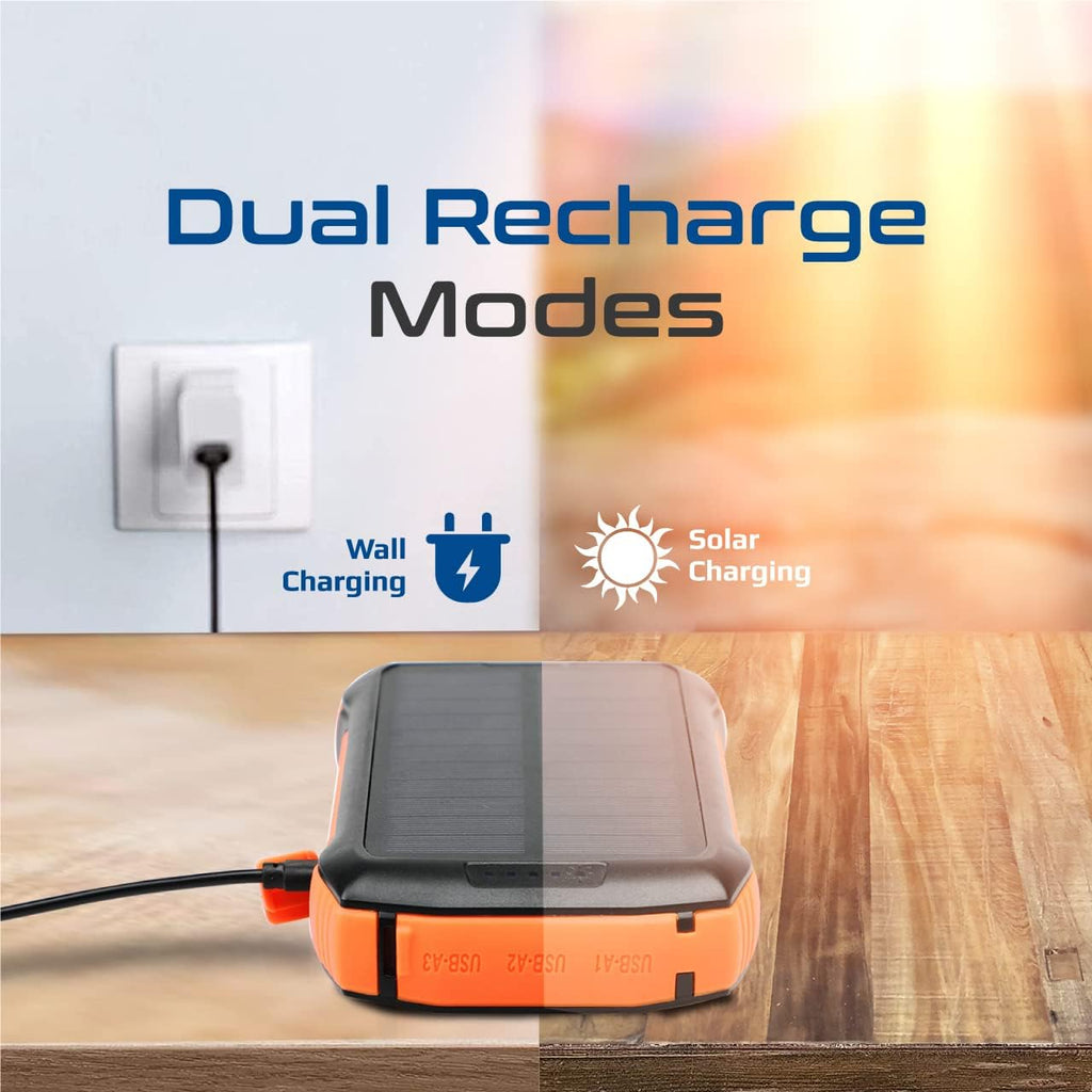 🔋☀️ باور بانك شمسي 20000mAh