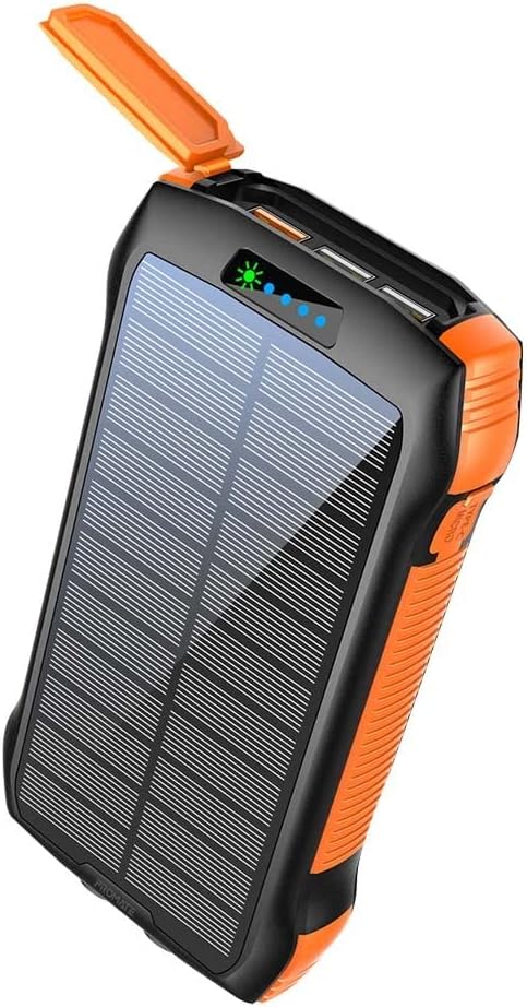 🔋☀️ باور بانك شمسي 20000mAh