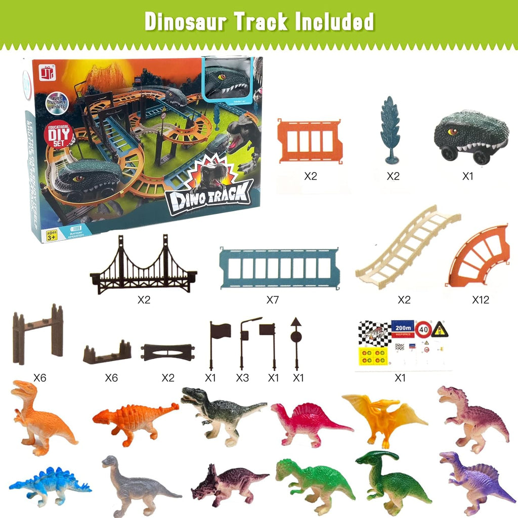 🦕✨ مسار سباق الديناصورات المغامر للأطفال