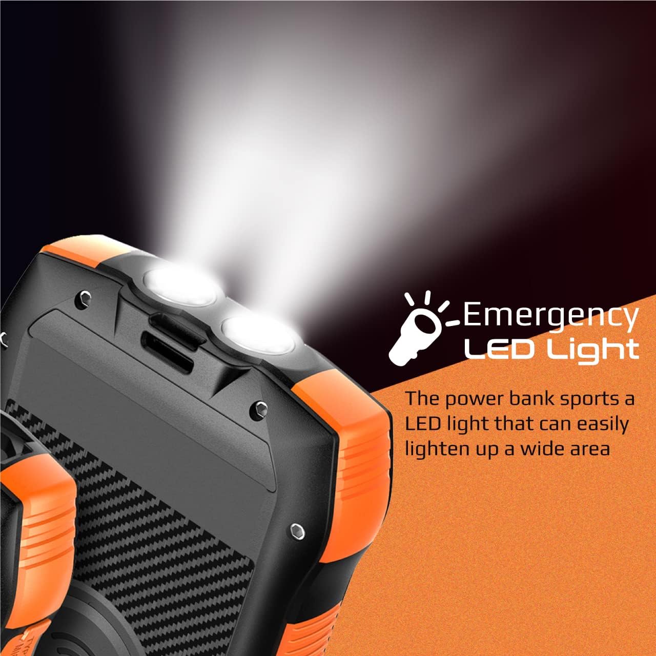 🔋☀️ باور بانك شمسي 20000mAh