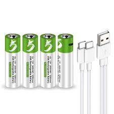 باكيت 4 قطع حجارة قابة لاعادة الشحن USB