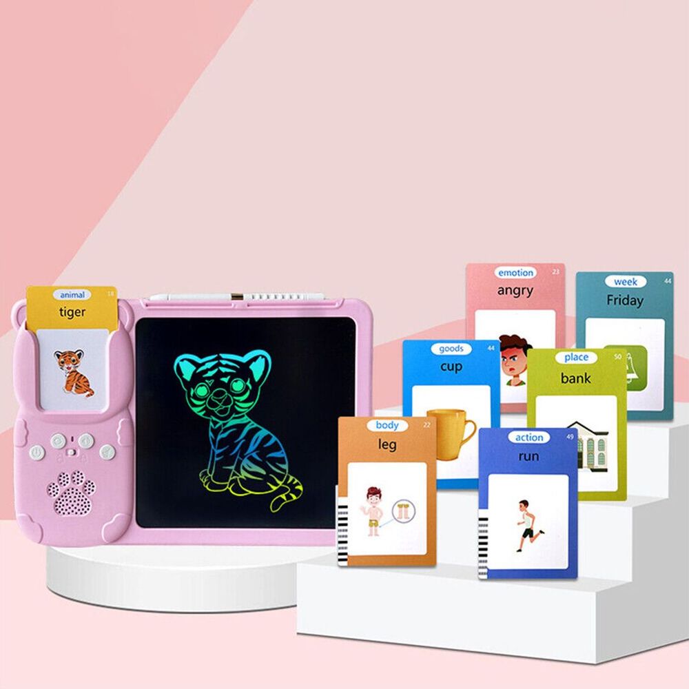 لوح LCD تفاعلي مع بطاقات تعليمية للأطفال